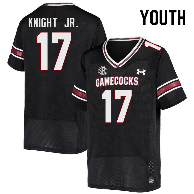 Youth #17 Demetrius Knight Jr. South Carolina Gamecocks College Football Jerseys Stitched-Black